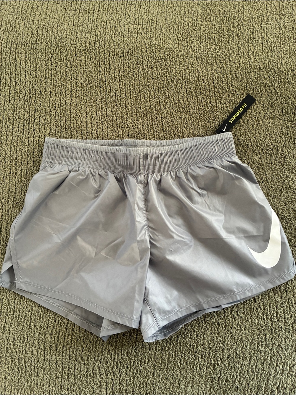 BRAND NEW: Nike Women’s Light Gray Dri-FIT Athletic Shorts